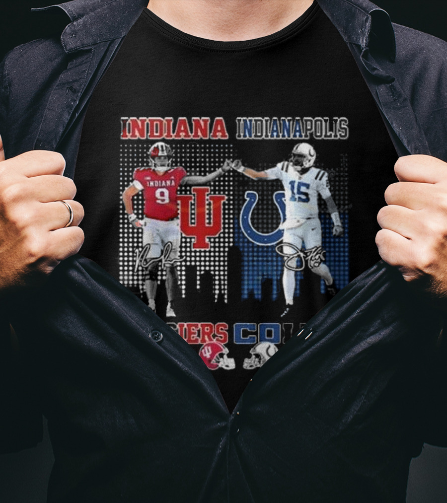Indiana Hoosiers Indianapolis Colts Hoosiers On Saturdays Colts On Sundays T-Shirt