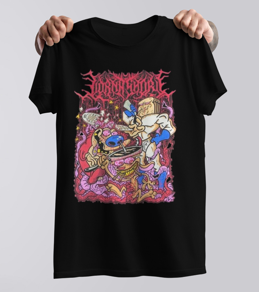 Lorna Shore Numb My Pain Cartoon Characters Chaotic Colorful Scene T-Shirt