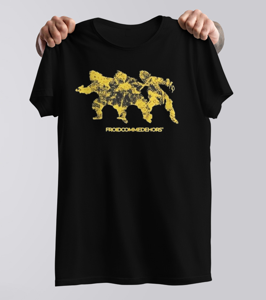 Malo Froidcommedehors Black Yellow T-Shirt