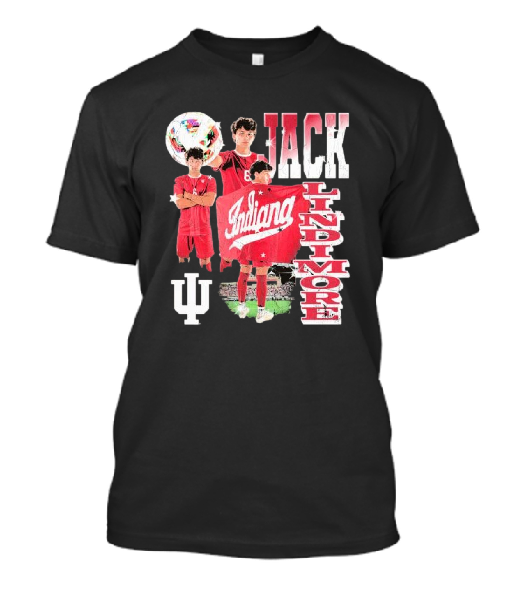 Jack Lindimore Indiana Hoosiers Soccer Retro Player T-Shirt
