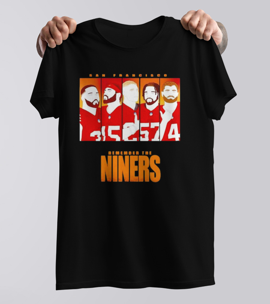 San Francisco 49ers Remember The Niners Players Red Jerseys T-Shirt