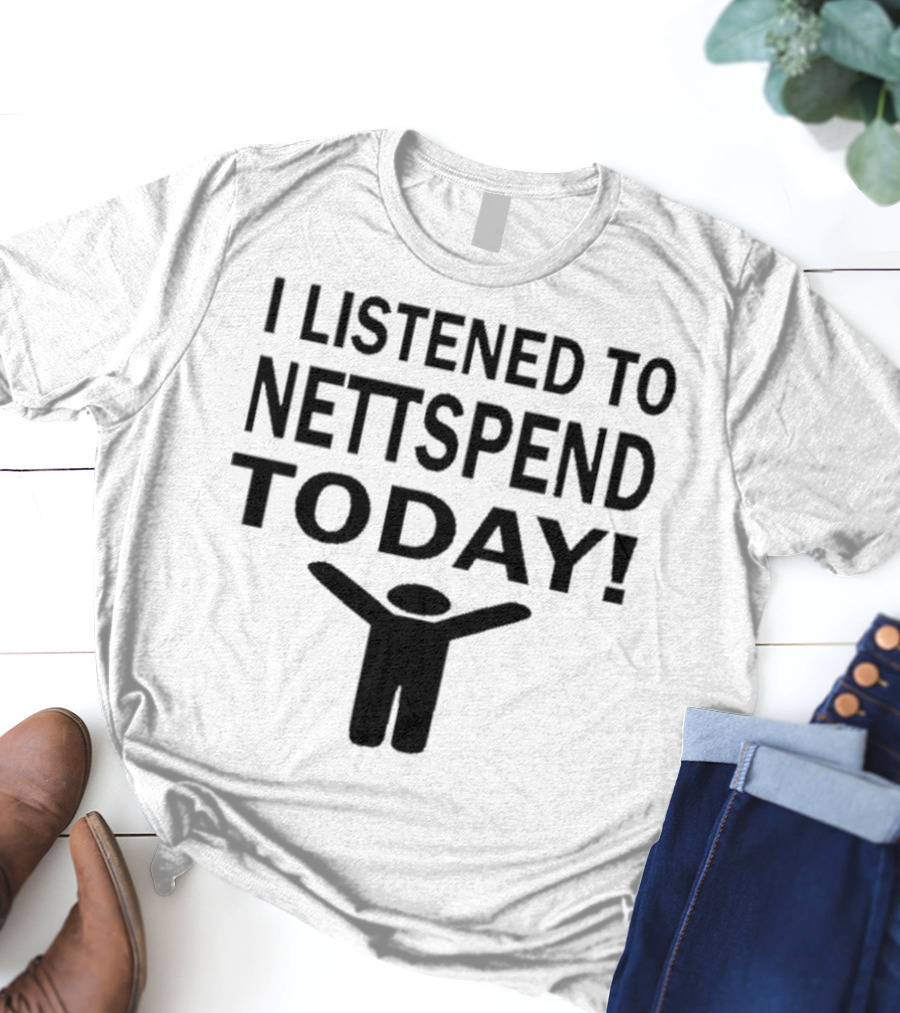 I Listened To Nettspend Today Black Stick Figure T-Shirt