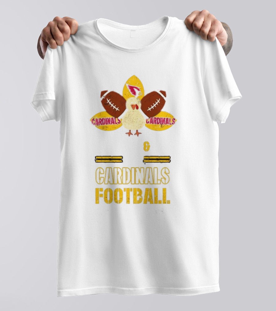Cardinals Turkey Football Cardinals Thanksgiving Cardinals Football T-Shirt