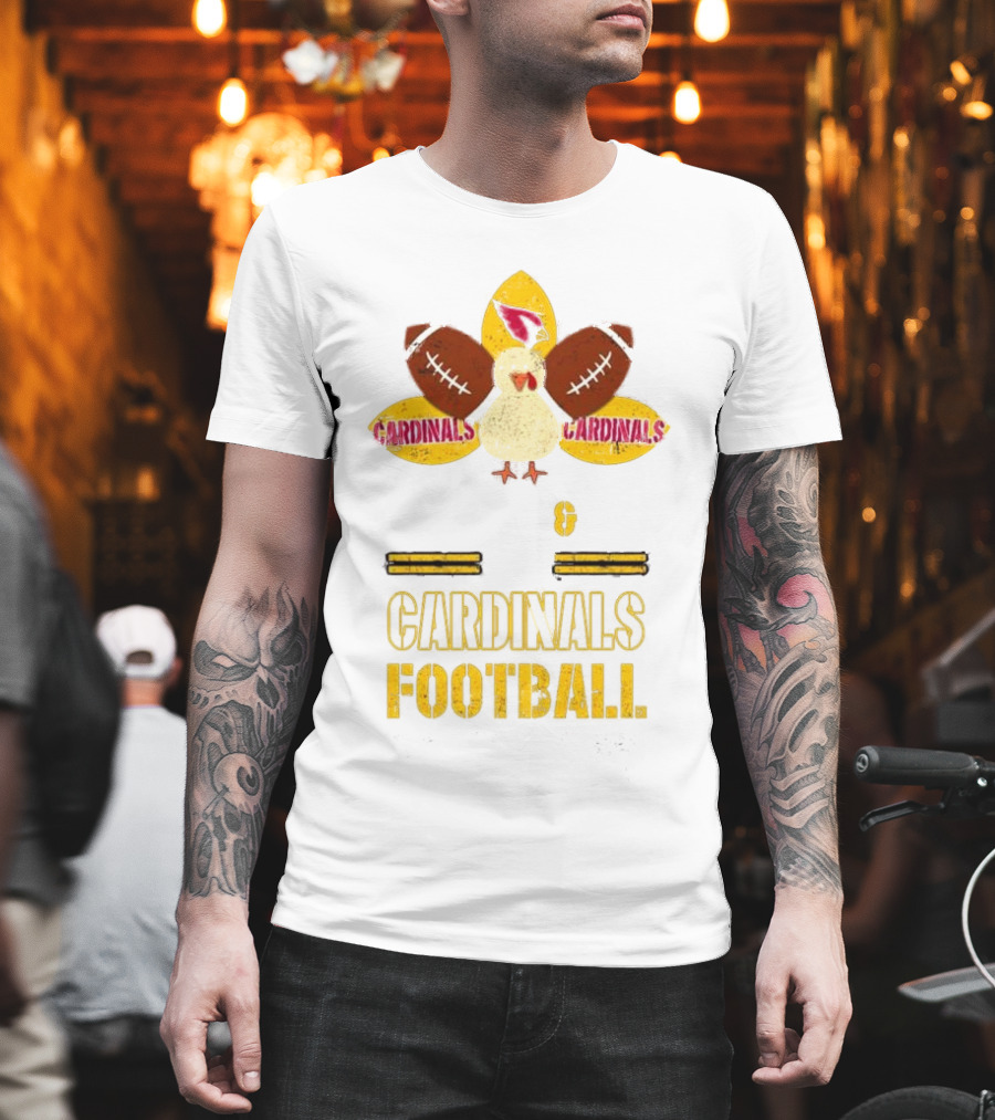 Cardinals Turkey Football Cardinals Thanksgiving Cardinals Football T-Shirt