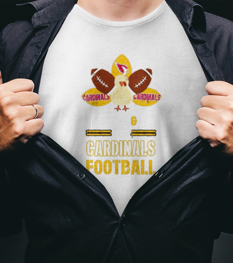 Cardinals Turkey Football Cardinals Thanksgiving Cardinals Football T-Shirt