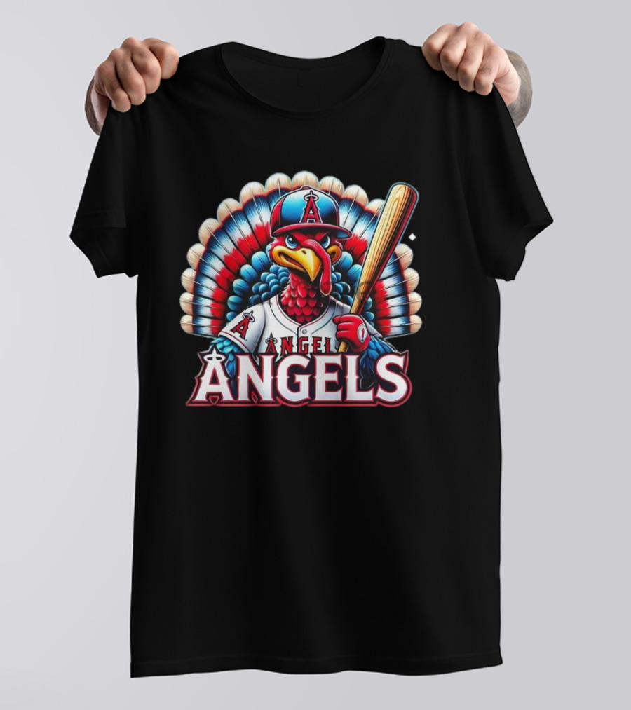 Happy Thanksgiving Los Angeles Angels Baseball Turkey T-Shirt