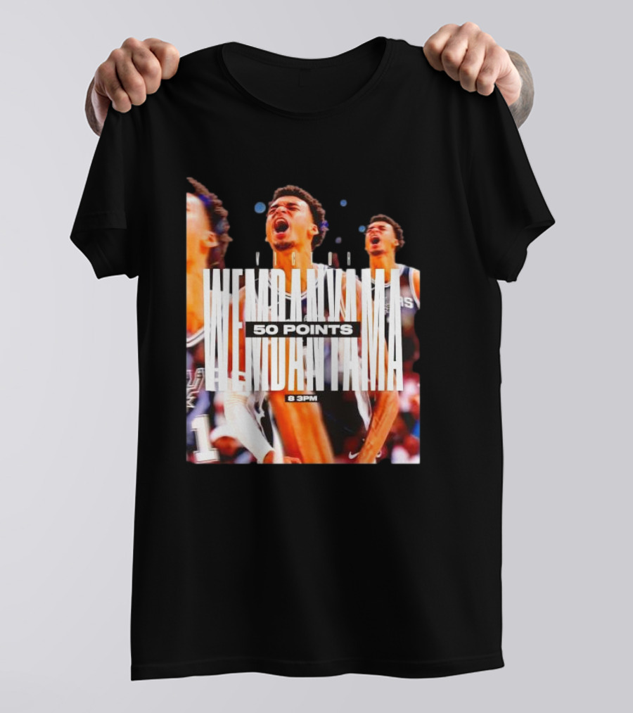 Victor Wembanyama Spurs 50 Points 8 PM T-Shirt