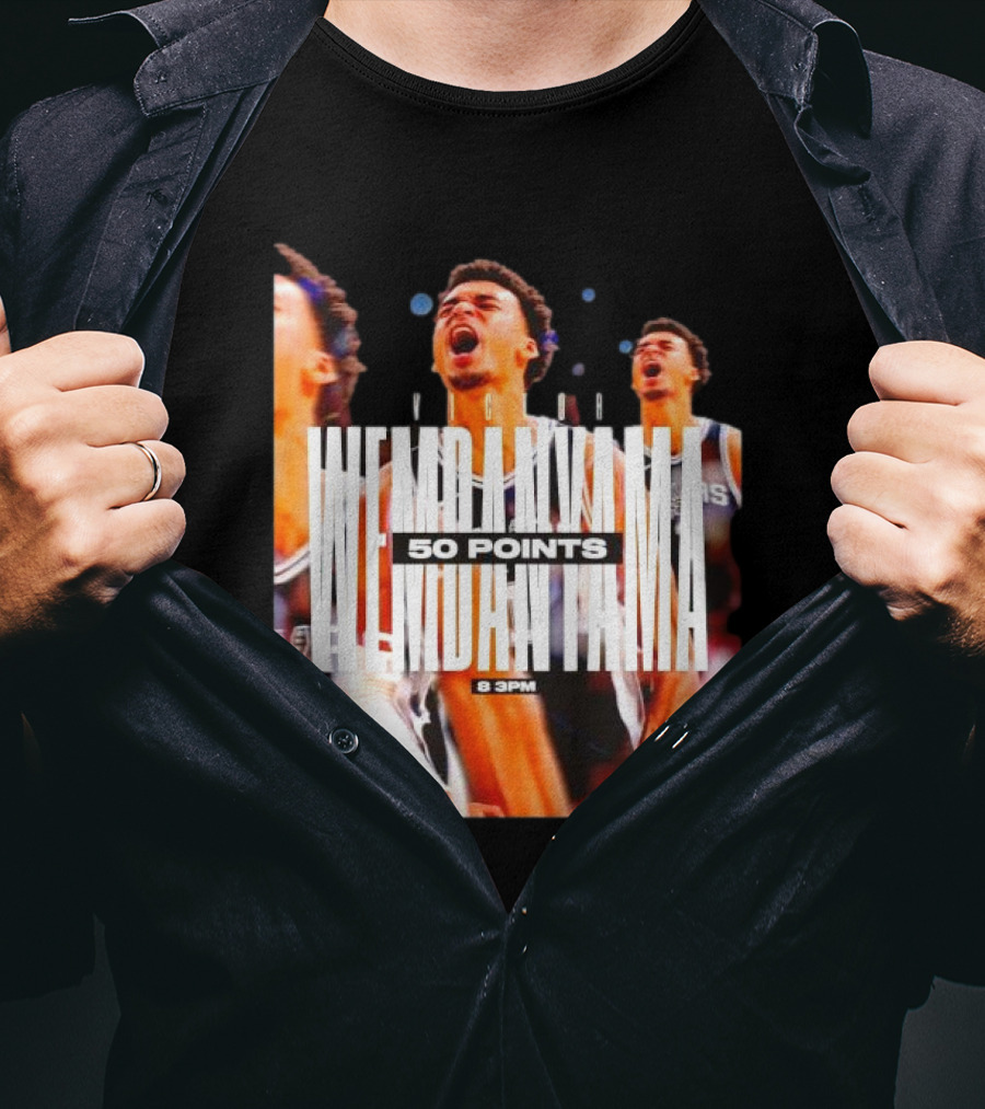 Victor Wembanyama Spurs 50 Points 8 PM T-Shirt