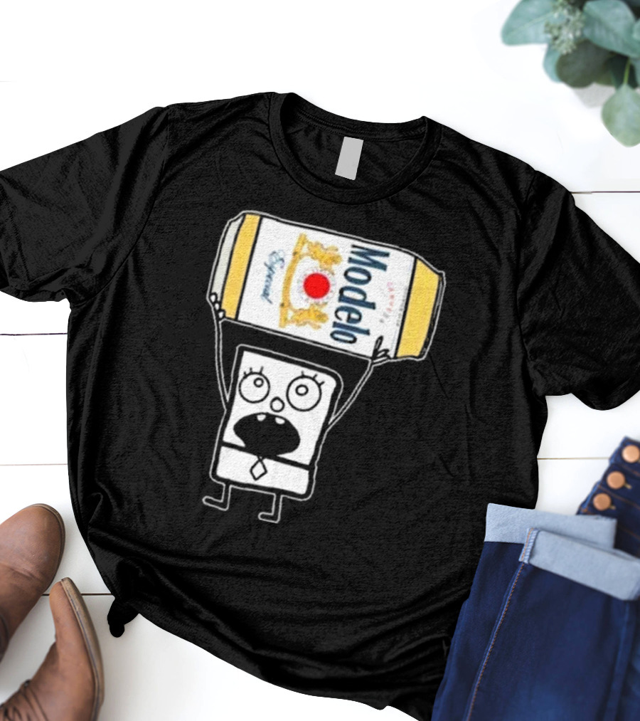 Doodlebob Lifting Modelo Especial Beer Can T-Shirt