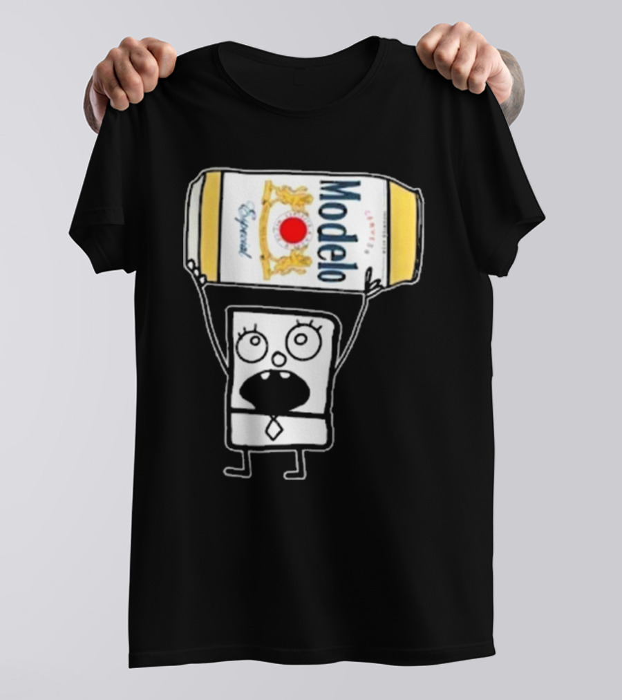 Doodlebob Lifting Modelo Especial Beer Can T-Shirt