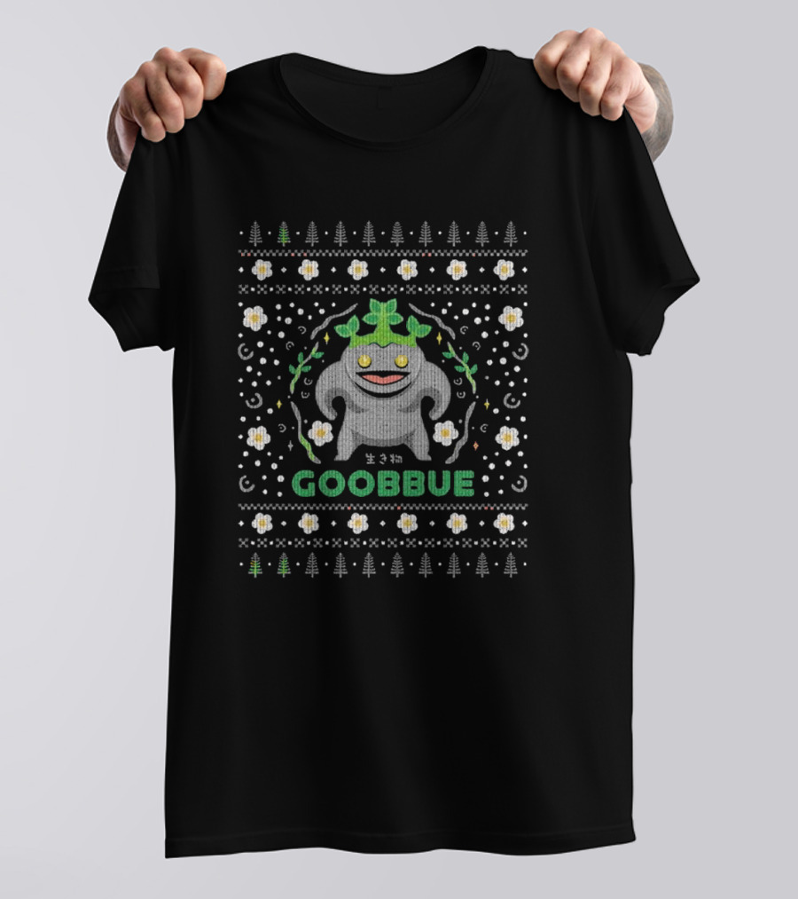 Goobbue Festive Holiday Sweater Pattern Christmas T-Shirt
