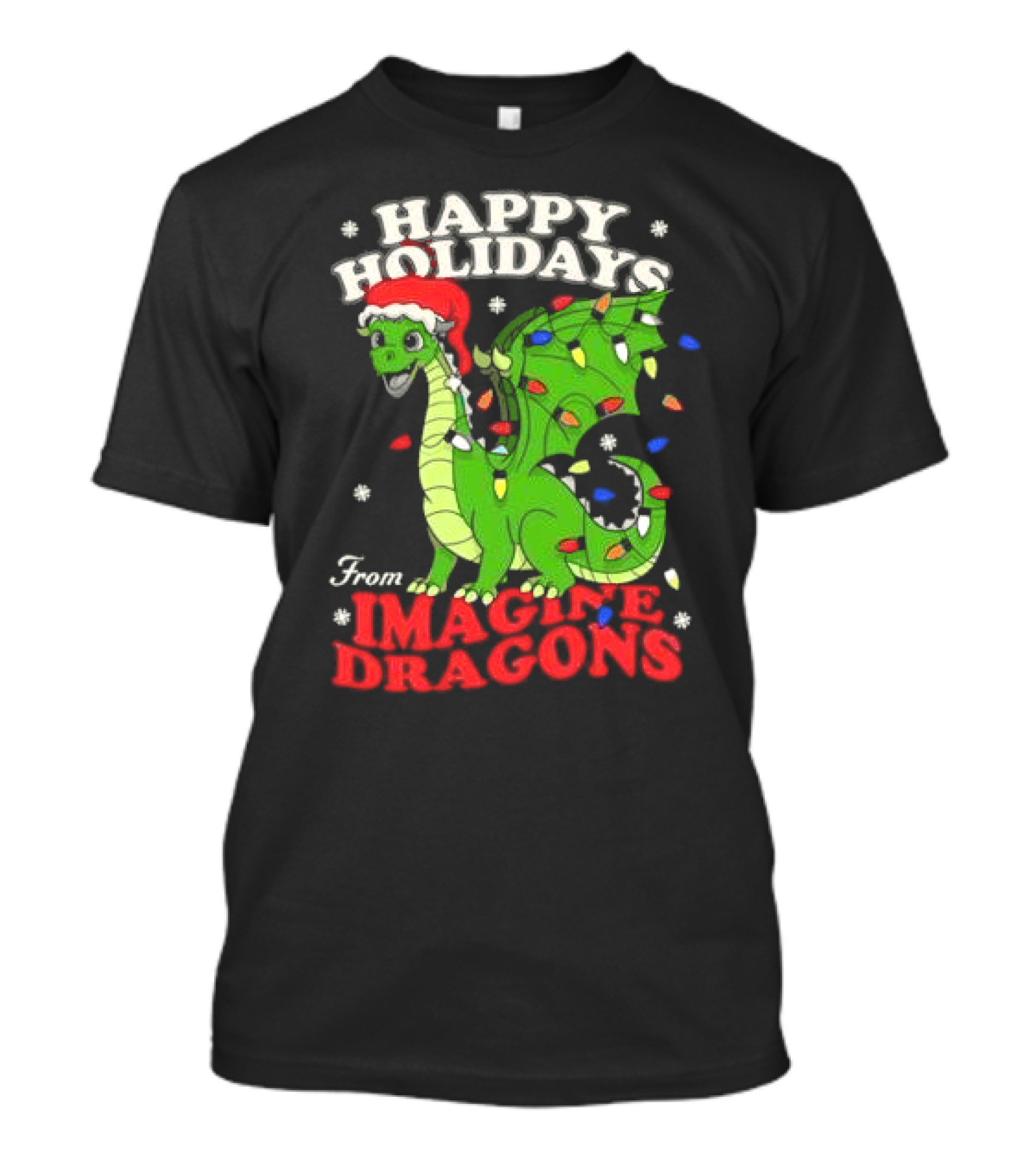 Happy Holidays From Imagine Dragons Cartoon Dragon T-Shirt