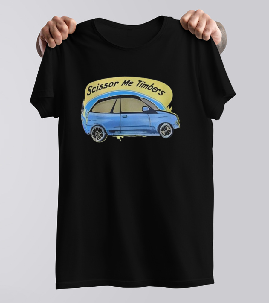Scissor Me Timbers Blue Car Image T-Shirt