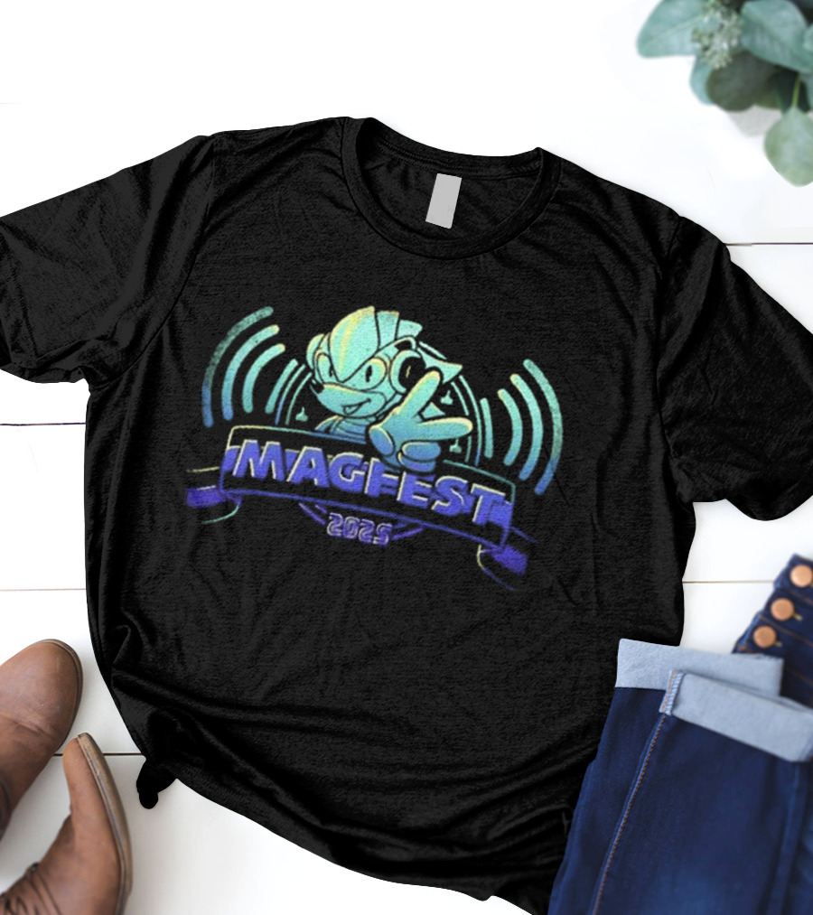 Magfest 2025 Character Peace Sign Gaming Event T-Shirt