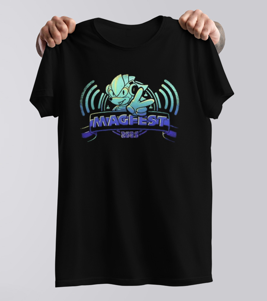 Magfest 2025 Character Peace Sign Gaming Event T-Shirt