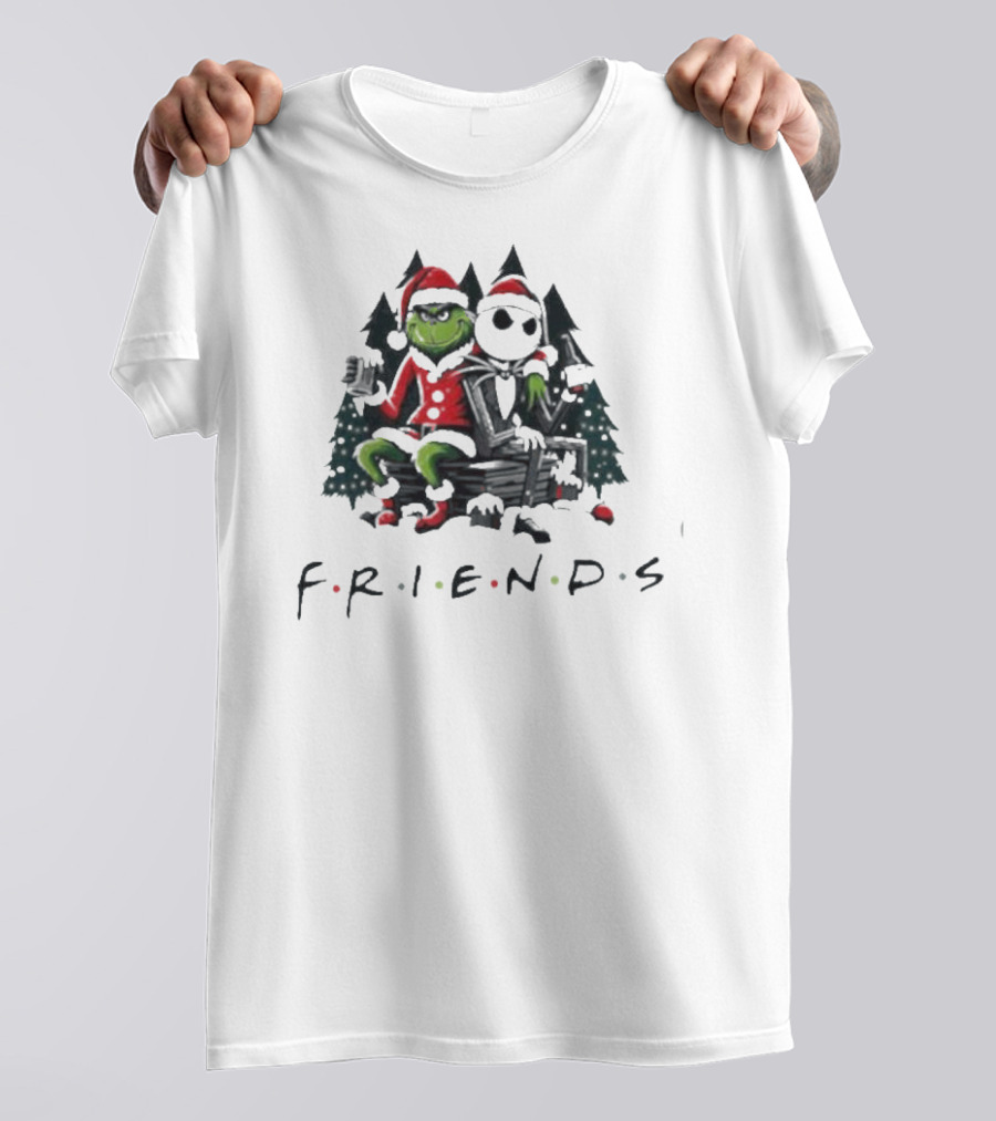 Grinch And Jack Skellington Christmas Friends T-Shirt