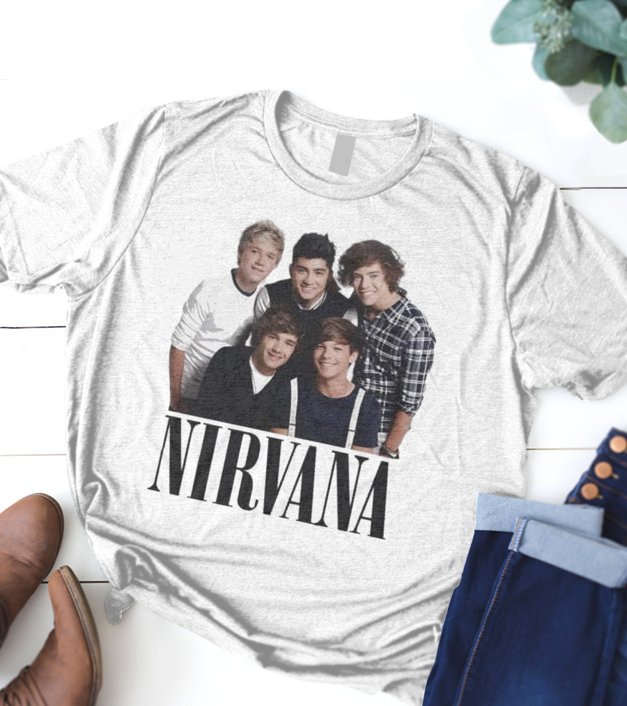 Nirvana One Direction Mashup Fan Shirt Image T-Shirt