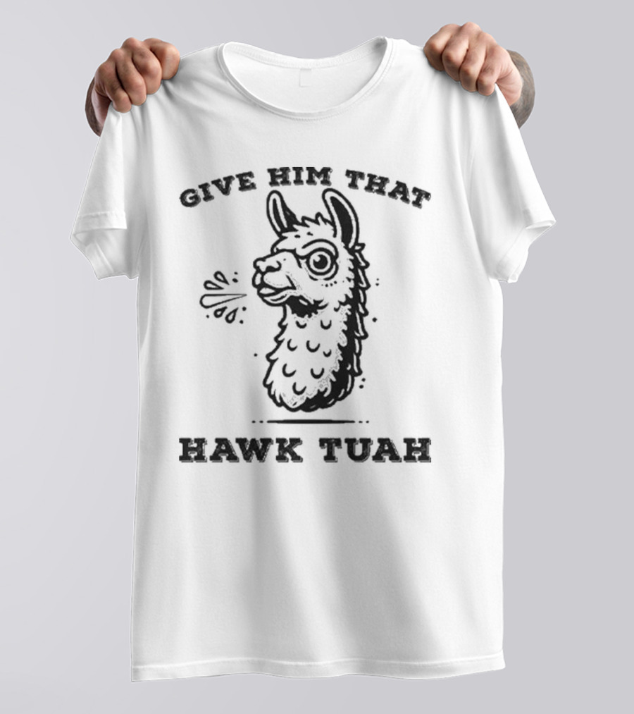 Give Him That Hawk Tuah Spitting Llama 24 T-Shirt