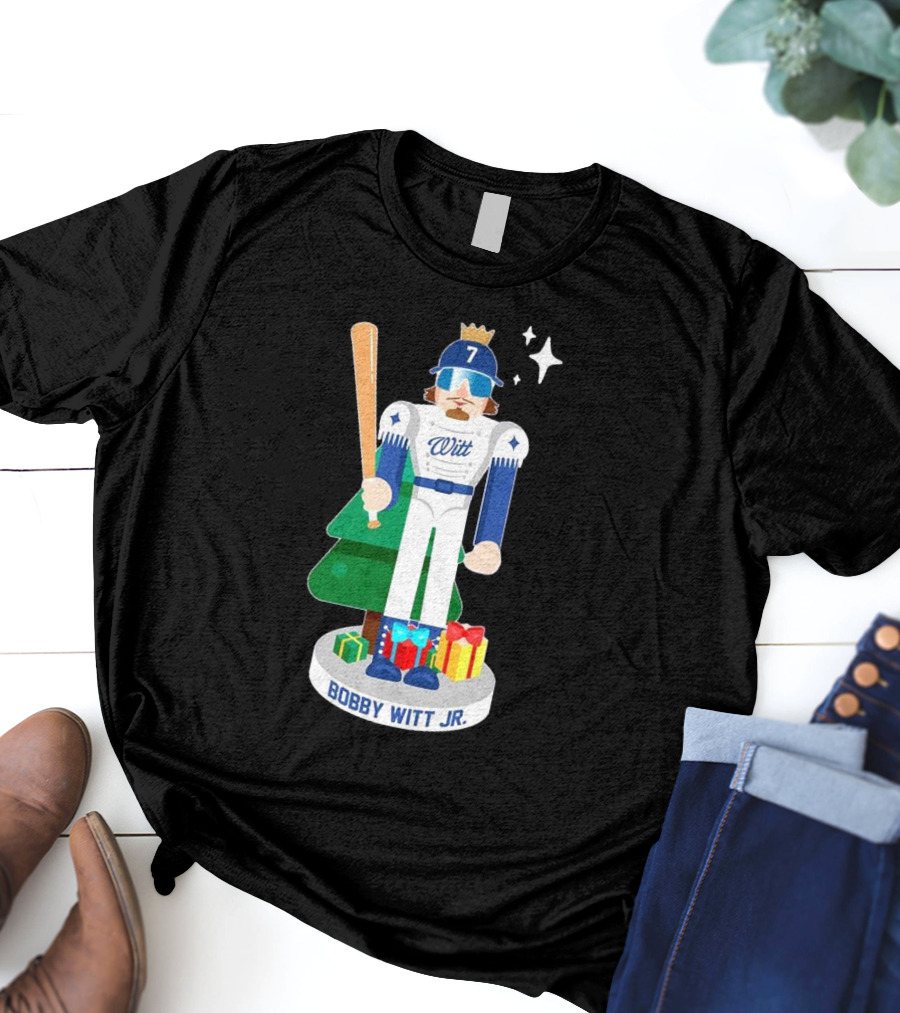 Bobby Witt Jr. MLBPA Nutcracker Baseball Bat Christmas Gifts T-Shirt