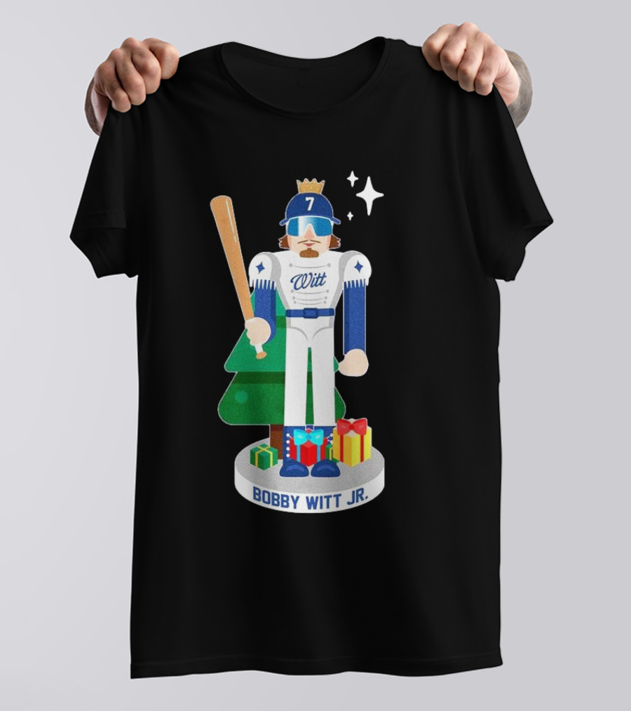 Bobby Witt Jr. MLBPA Nutcracker Baseball Bat Christmas Gifts T-Shirt