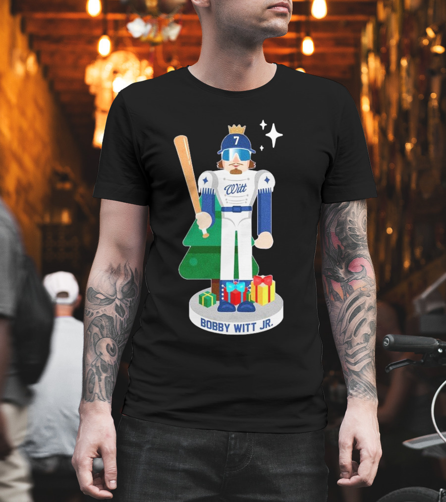Bobby Witt Jr. MLBPA Nutcracker Baseball Bat Christmas Gifts T-Shirt