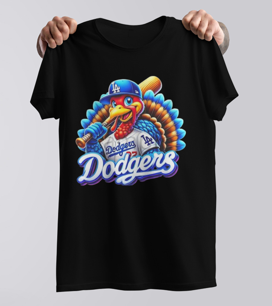 Dodgers Thanksgiving LA Baseball Turkey T-Shirt