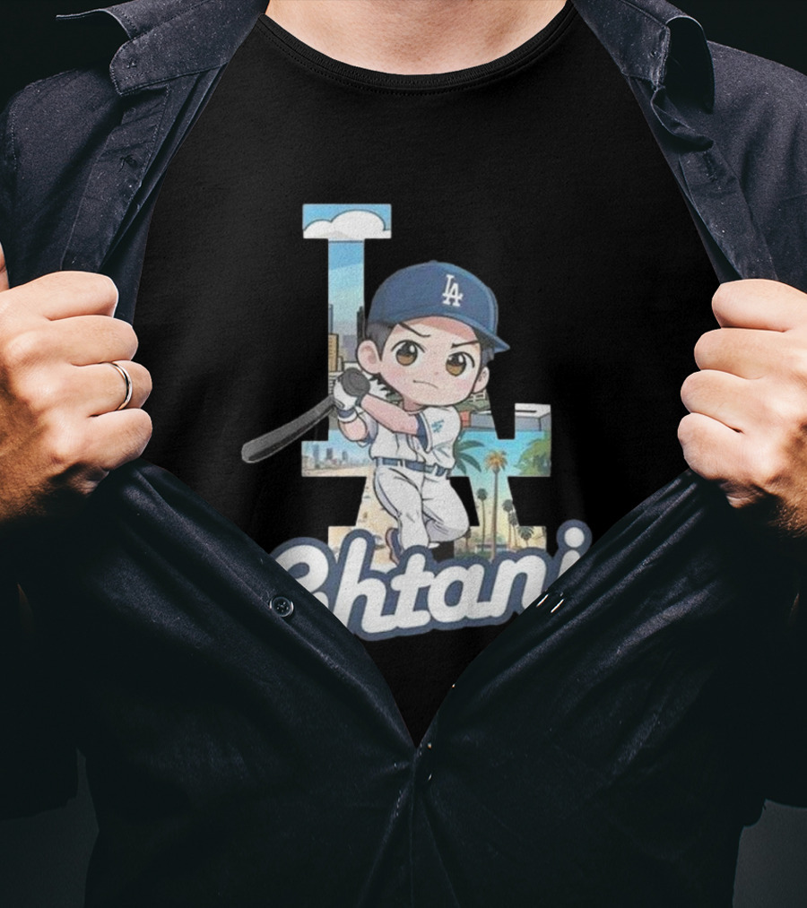 Chibi Shohei Ohtani LA Dodgers Ohtani Pnuppr T-Shirt