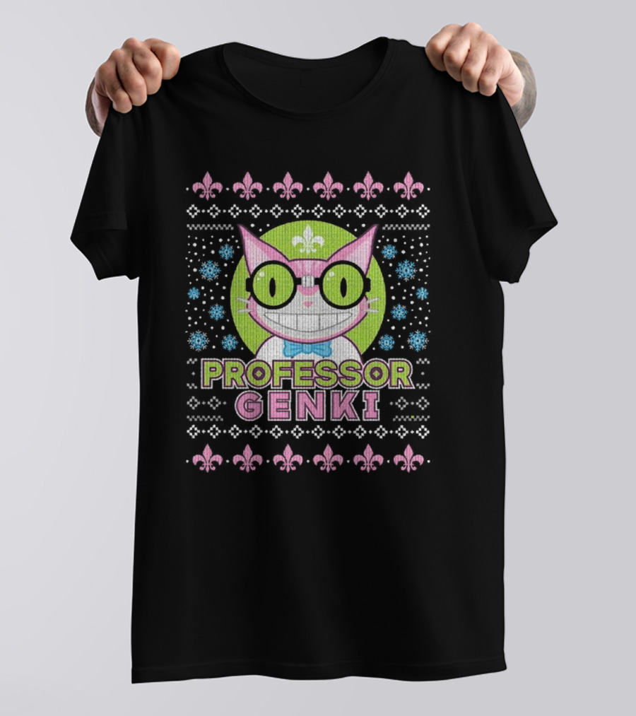 Professor Genki Steelport Cat Ugly Christmas T-Shirt
