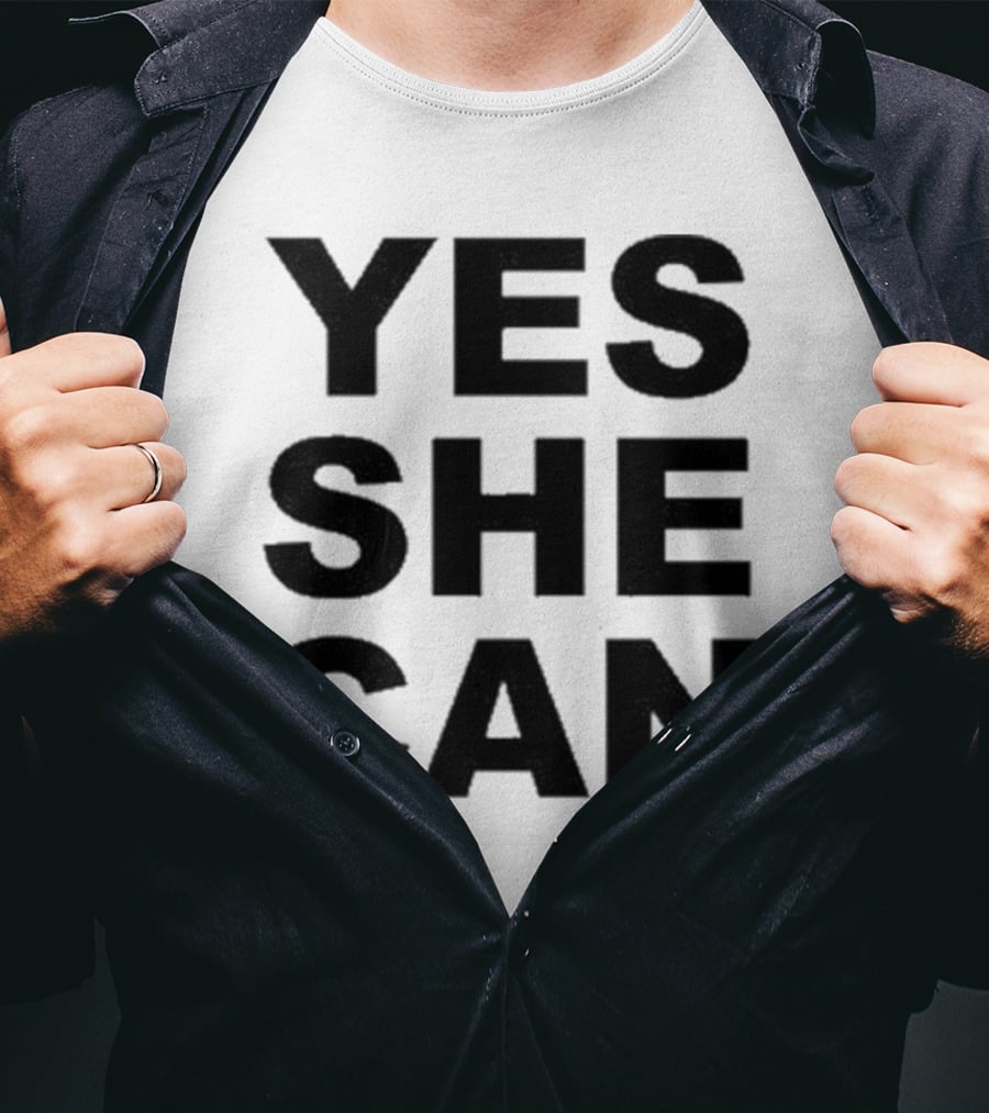 Yes She Can Empowerment Affirmation Oprah Winfrey Inspirational Message T-Shirt