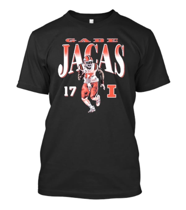 Gabe Jacas 17 Illinois Fighting Illini Football Player I T-Shirt