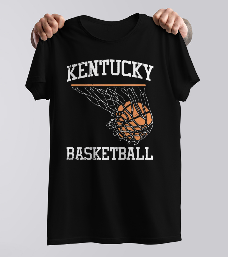 Kentucky Basketball Hoop Swoosh Net T-Shirt