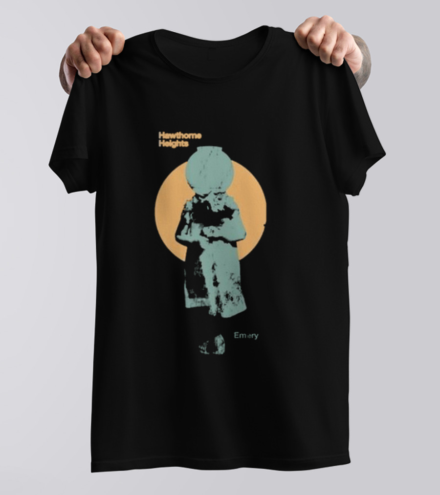 Hawthorne Heights Emery Abstract Figure With Retro Circle T-Shirt