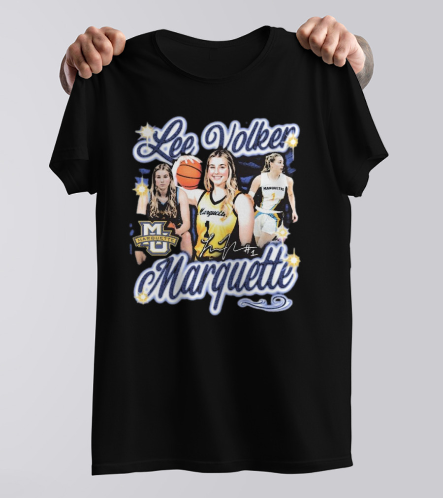 Lee Volker Marquette Basketball Star #1 Retro 90s T-Shirt