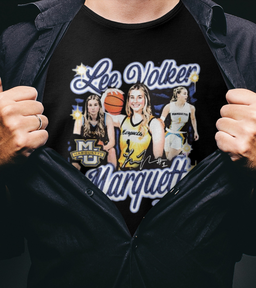 Lee Volker Marquette Basketball Star #1 Retro 90s T-Shirt
