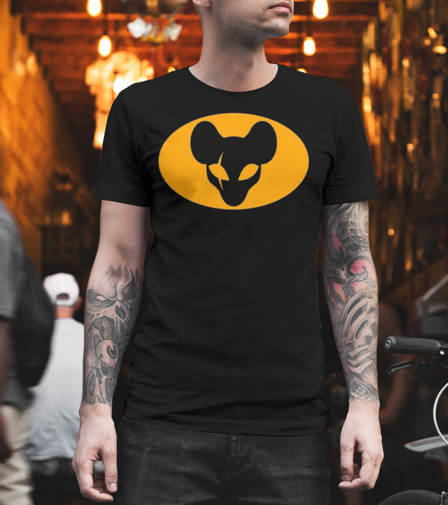 Mythical Sausage Ratman Bat-Inspired Emblem T-Shirt