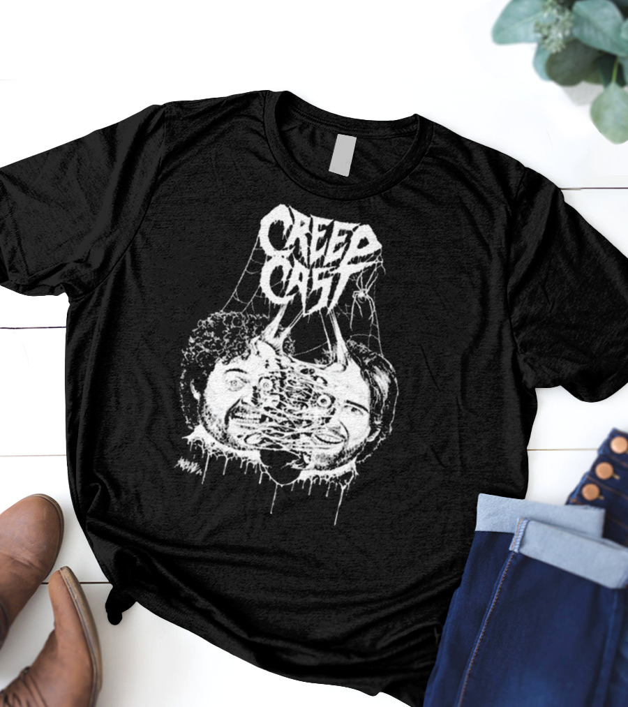 Creep Cast Webbed Faces Papa Meat T-Shirt