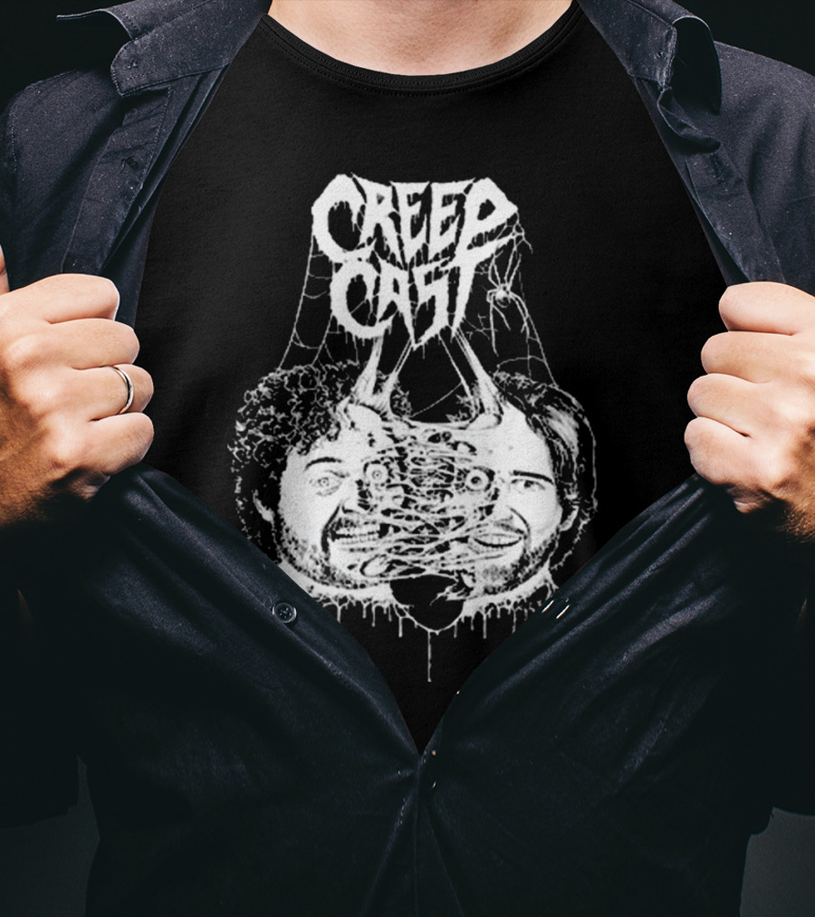 Creep Cast Webbed Faces Papa Meat T-Shirt