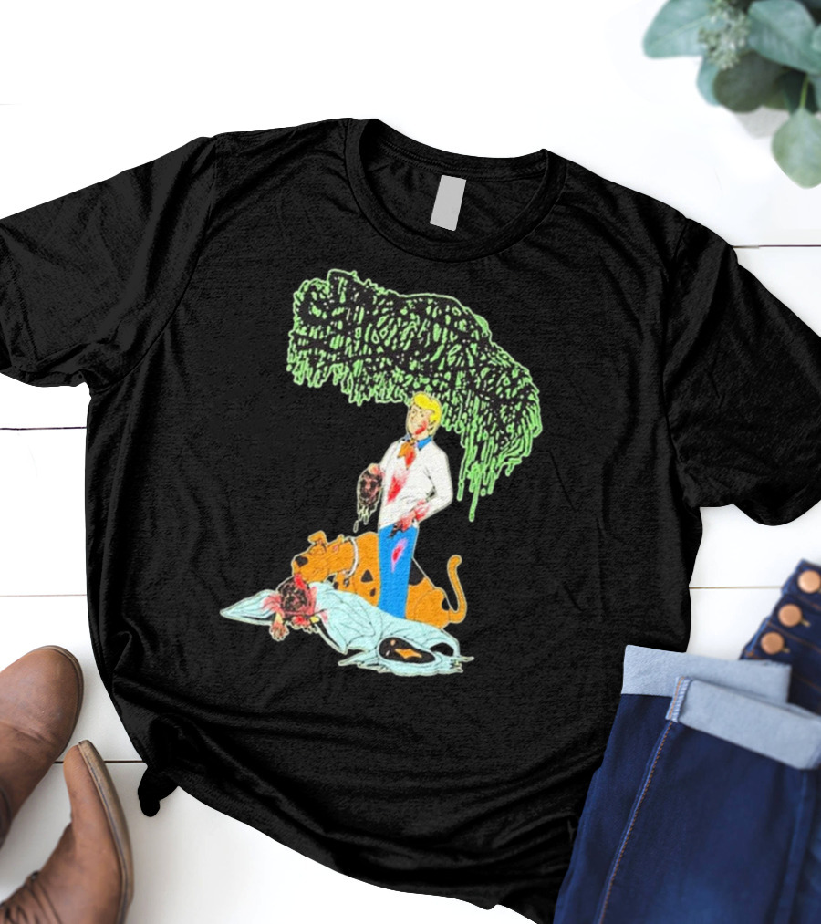 Sanguisugabogg Groovy Horror Parody Fred And Shaggy Scooby-Doo Scene T-Shirt