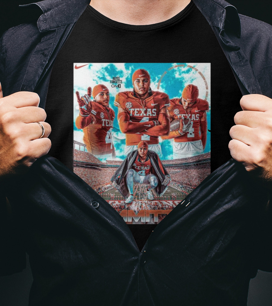 Texas Longhorns Graceson Littleton Committed Football T-Shirt