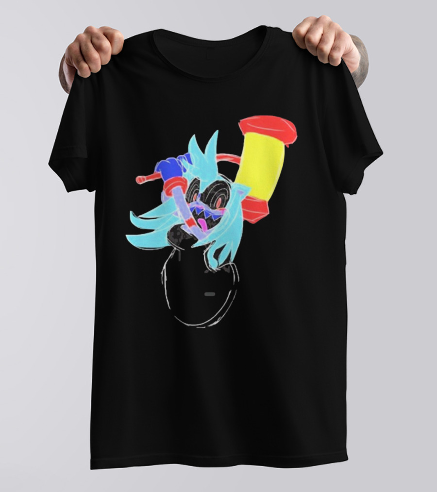 Spud Gun Hammer Time Neon Cartoon Character T-Shirt