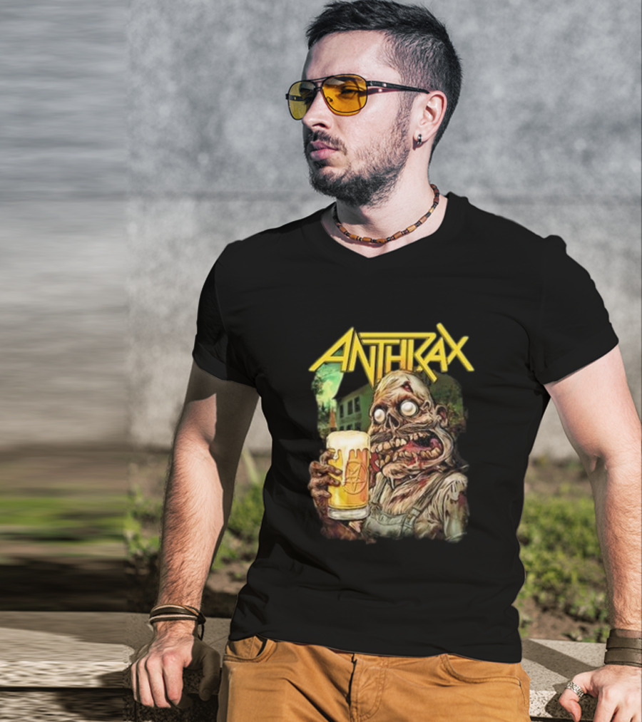 Anthrax Zombie Oktoberfest Beer Mug Brew Monster T-Shirt