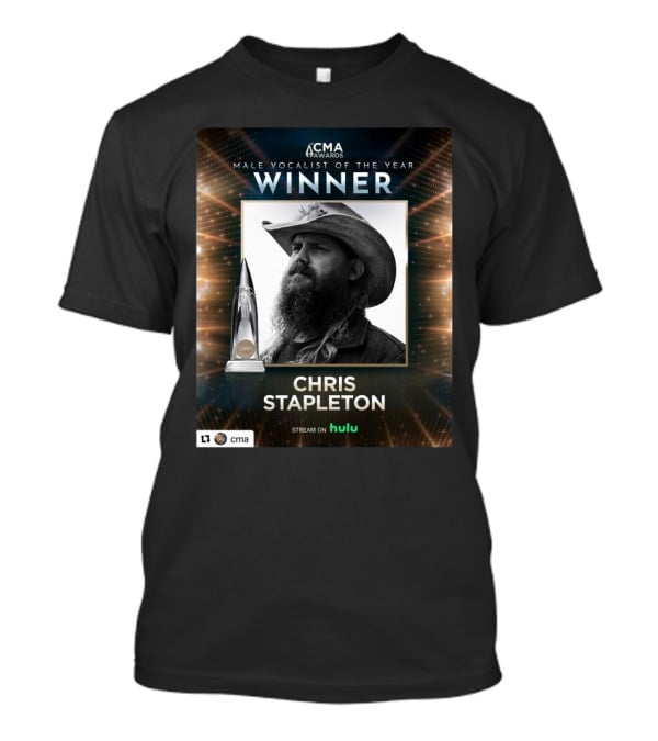 CMA Awards Male Vocalist Of The Year Winner Chris Stapleton Stream On Hulu T-Shirt