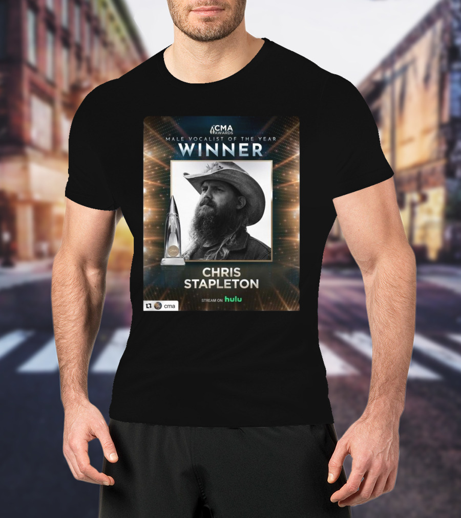 CMA Awards Male Vocalist Of The Year Winner Chris Stapleton Stream On Hulu T-Shirt