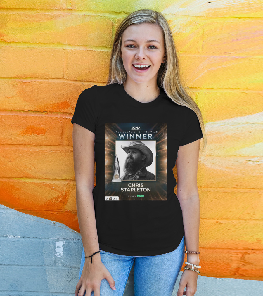 CMA Awards Male Vocalist Of The Year Winner Chris Stapleton Stream On Hulu T-Shirt