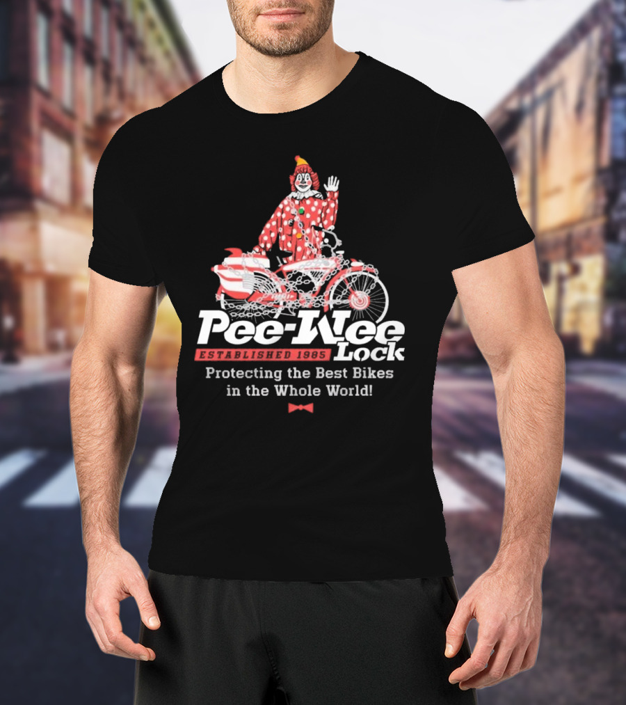 Pee-Wee Lock Established 1985 Protecting The Best Bikes In The Whole World T-Shirt