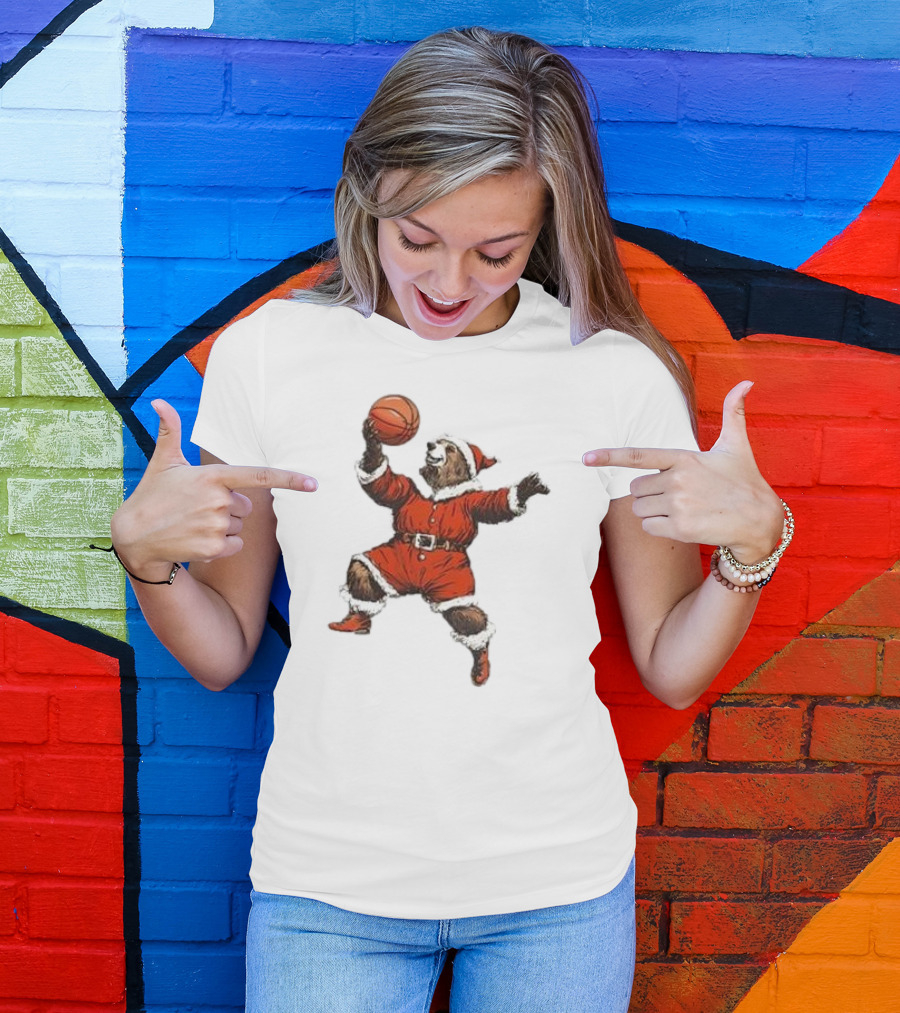 Choose 901 Santa Bear Basketball Holiday T-Shirt