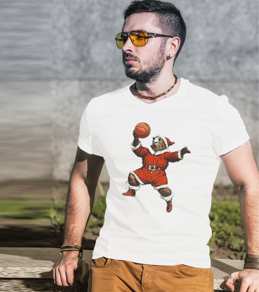 Choose 901 Santa Bear Basketball Holiday T-Shirt