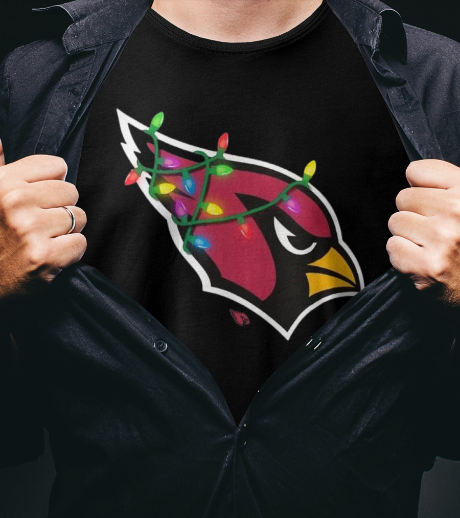 Arizona Cardinals Festive Holiday Lights T-Shirt