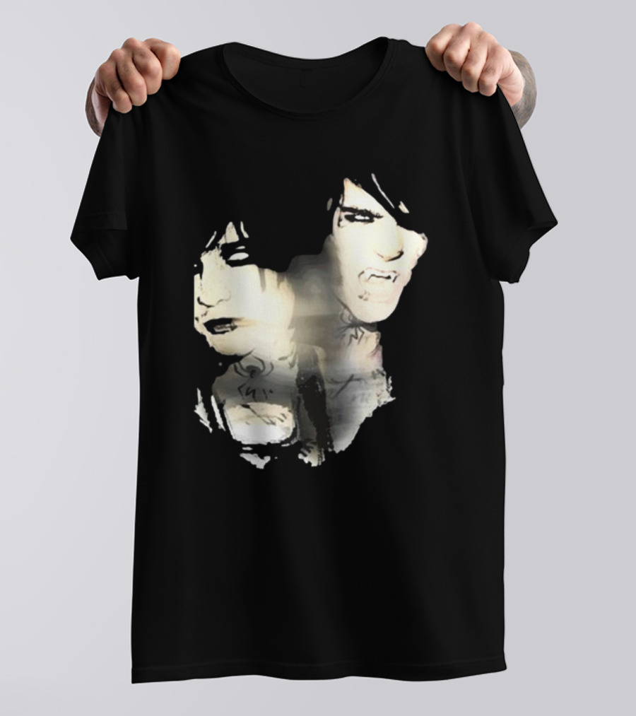 Johnnieguilbert Transformation Dual Expression Emo Vampire Aesthetic T-Shirt