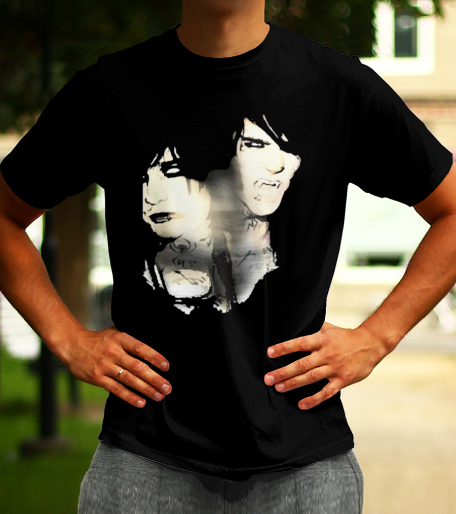 Johnnieguilbert Transformation Dual Expression Emo Vampire Aesthetic T-Shirt